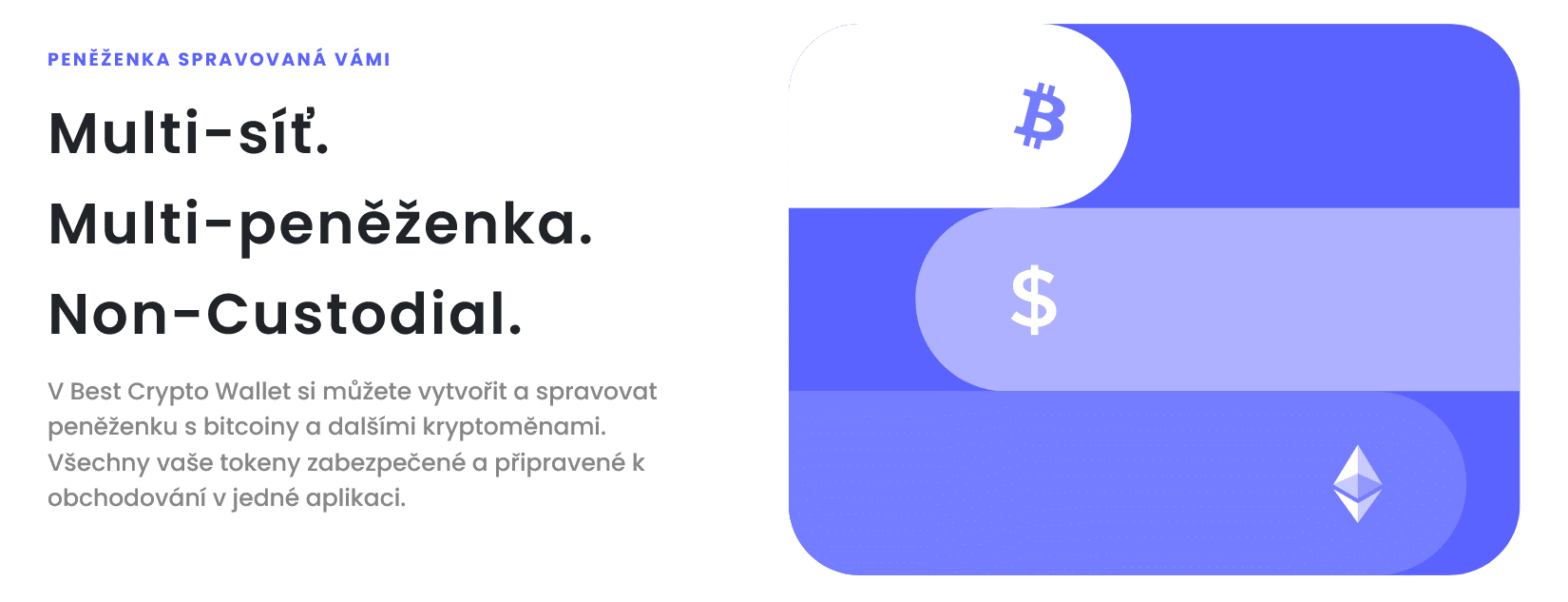 multi-siť, non custodial best wallet peněženka