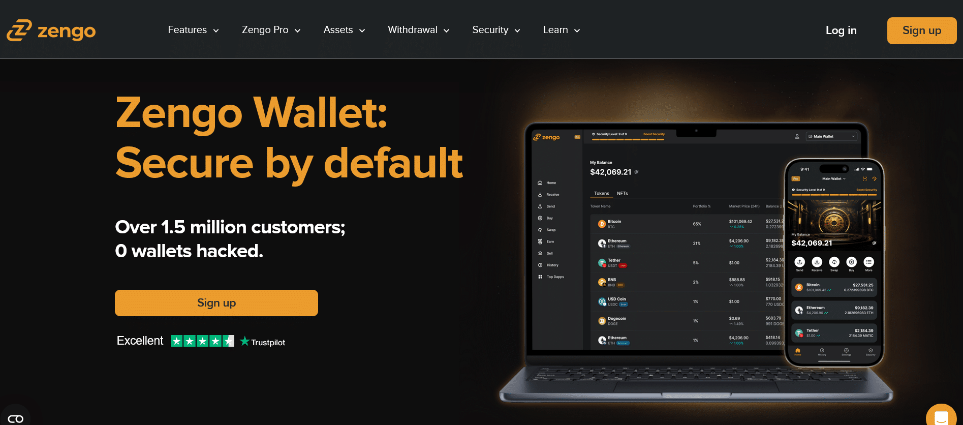 webová stránka zengo wallet