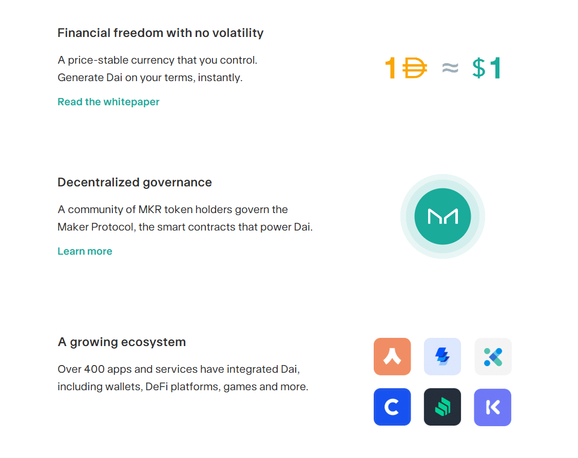 Integrace stablecoinu DAI