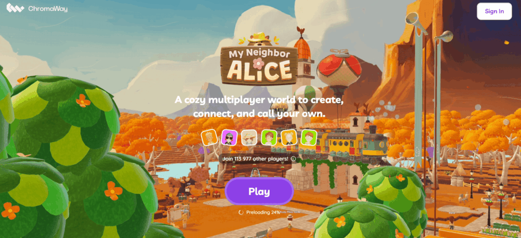 My Neighbor Alice má přes 113 tisíc aktivních hráčů