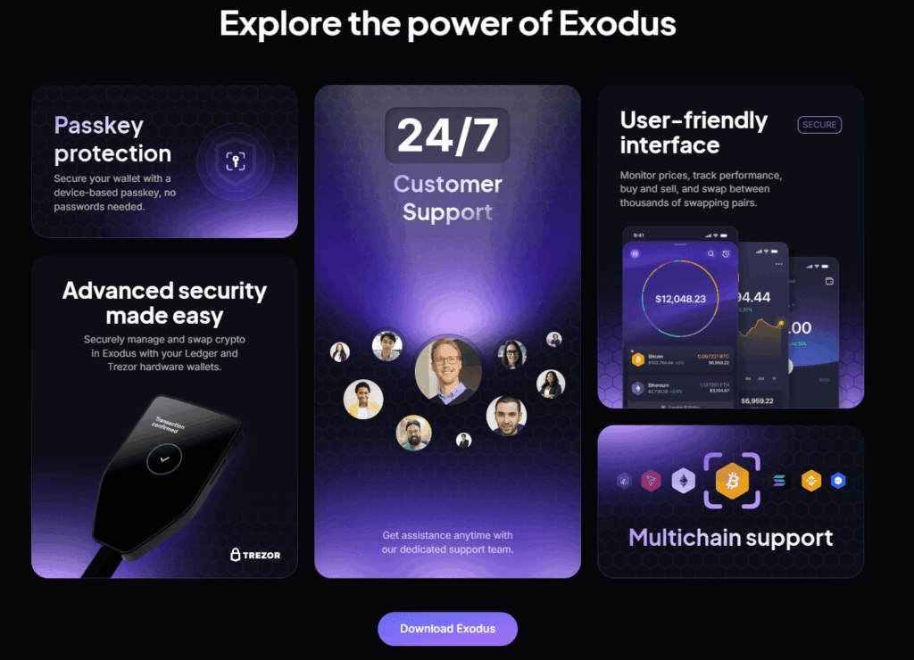 Výhody Exodus peněženky