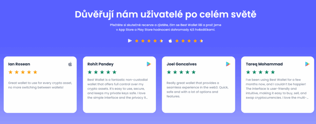 Hodnocení krypto peněženky Best Wallet