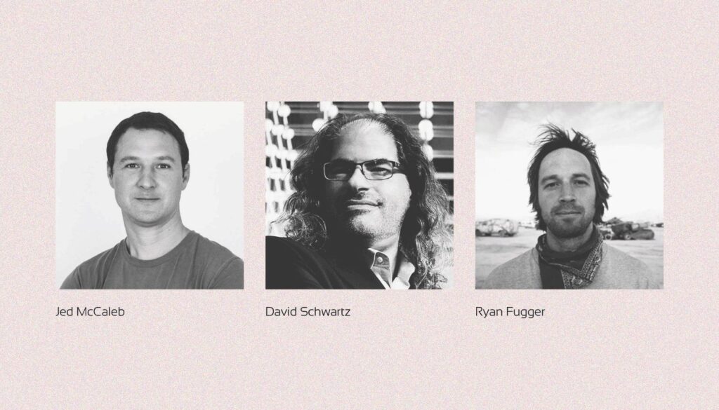 Jed McCaleb, Arthur Britto a David Schwartz, zdroj: Medium