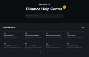 Zákaznická podpora Binance peněženky