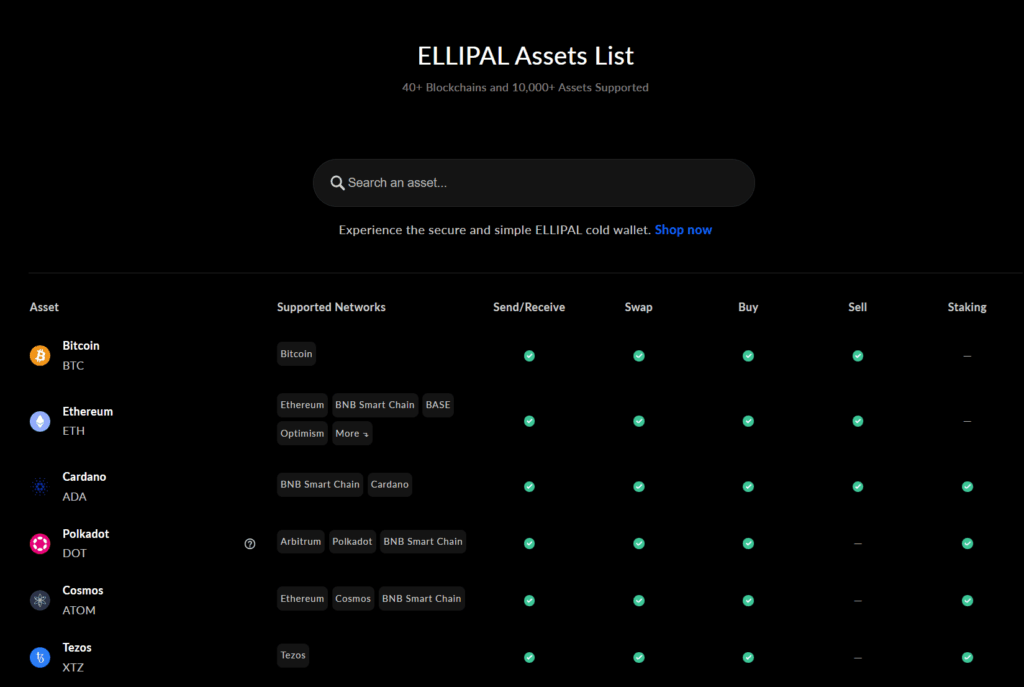 Ellipal Wallet podpora více než 10 tisíc kryptoměn